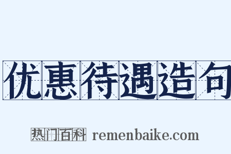 优惠待遇造句是什么意思的图片